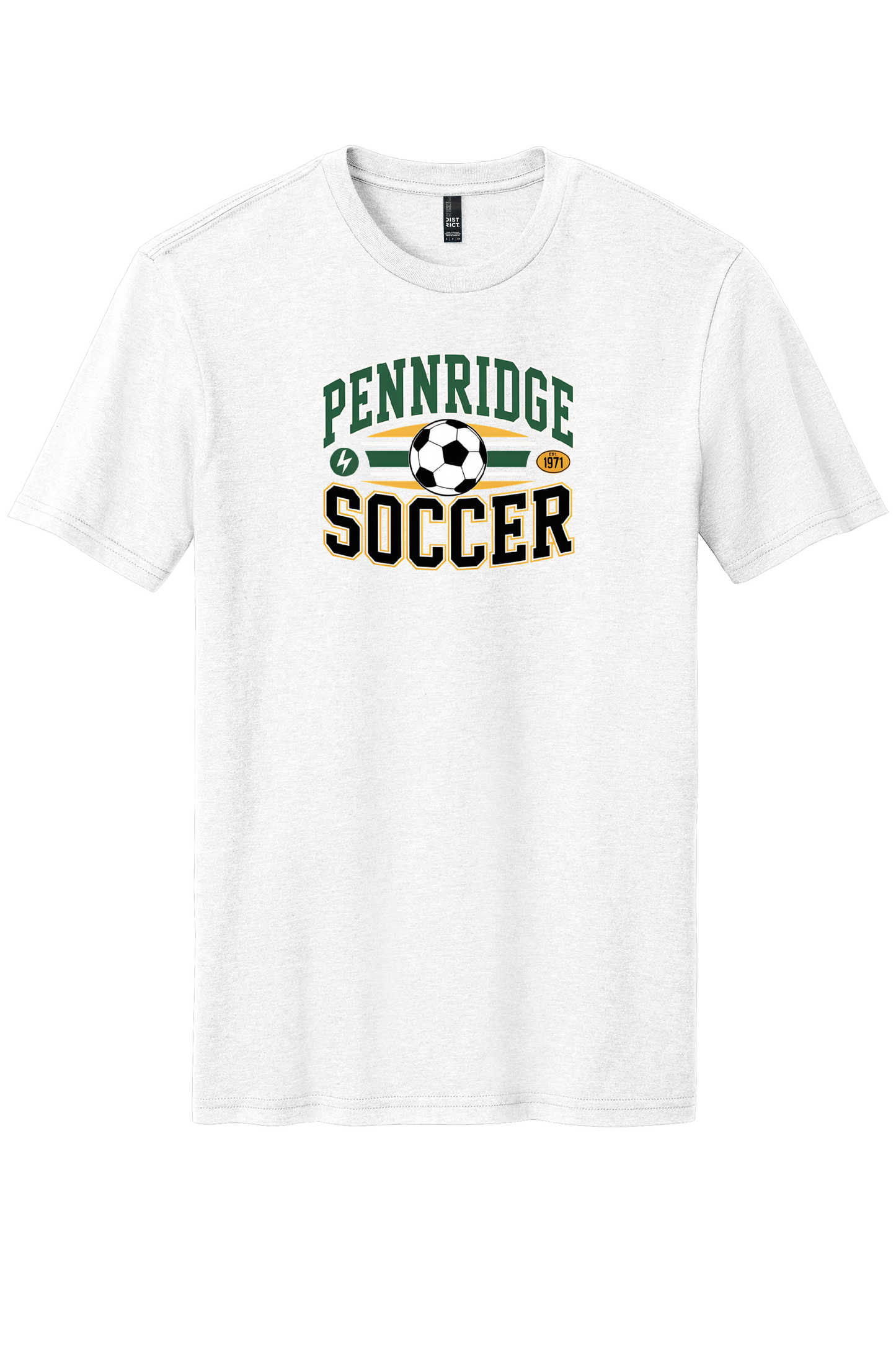 Retro Pennridge Soccer T-Shirt Adult (White/Green/Black)